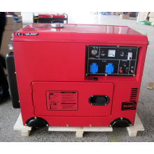 Generador / grupo electrógeno diesel silencioso portátil refrigerado por aire de 6.5kVA monocilíndrico